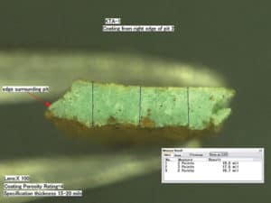 cross-section pitting