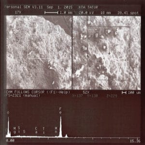 sem-eds of surface