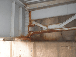 corrosion bridge component steel frame failure